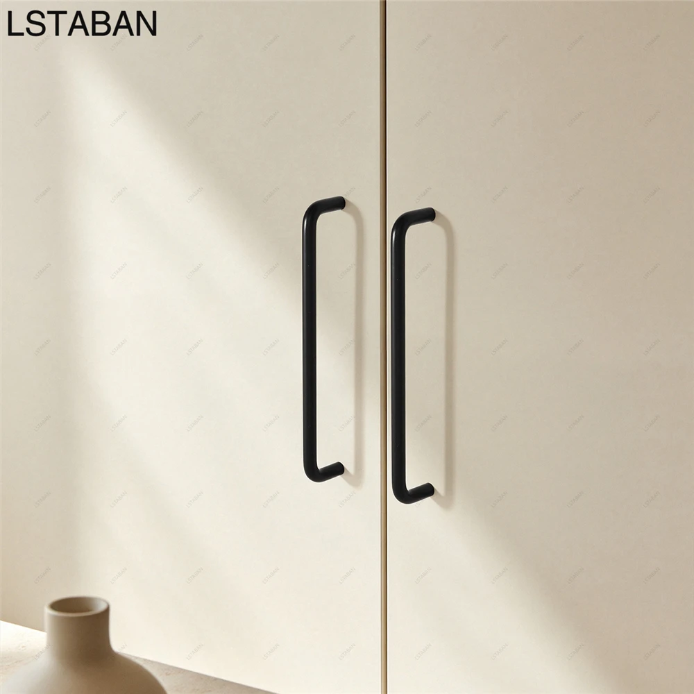 Matte Black Brushed Gold Cabinet Drawer Pull Stainless Steel U Bar Handle Modern Kitchen Cupboard Drawer Wardrobe Door Handle