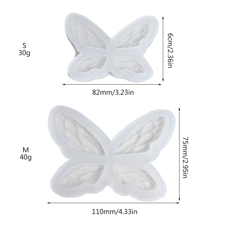 R3mc brilhante geometria brilhante borboleta elfo asas silicone resina cola epoxy molde diy chaveiro pingente jóias para saco decorações