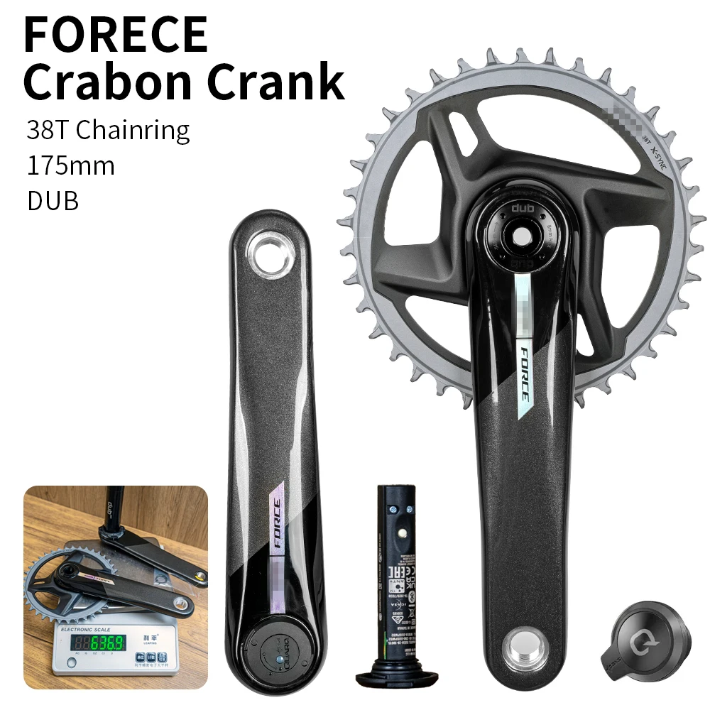 

Для Sram Force Axs Mtb Crabon Crank Arm Power Meter Upgrade 38T велосипедная звездочка DUB 175 мм 11/12 скоростей