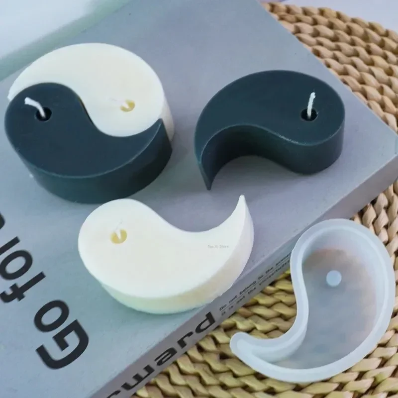 2026 Latest Models Yin Yang Silicone Candle Mold Diy Scented Candles Making Soap Plaster Resin Jewelry Casting Molds Home Craft