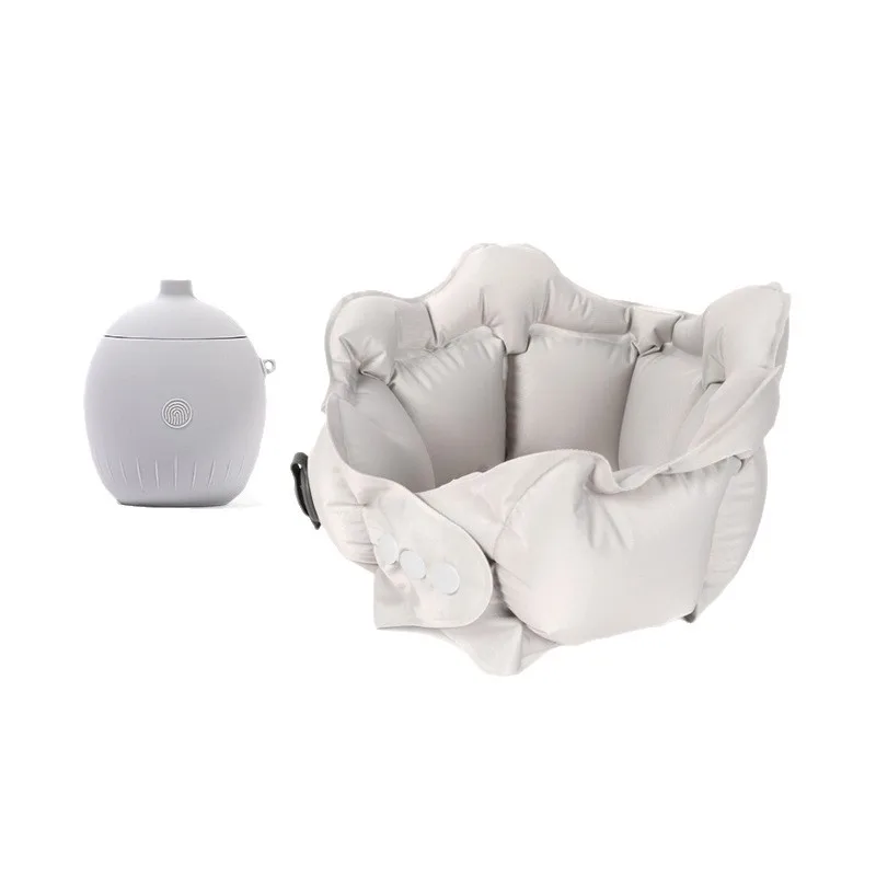 Portable soft PVC inflatable U-shaped travel neck pillow, suitable for camping use, providing comfortable support