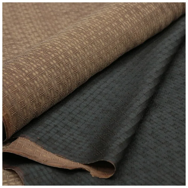 Natural tussah silk fabric Shunde  ramia Xiangyunsha intangible cultural heritage simple and ancient designer clothing