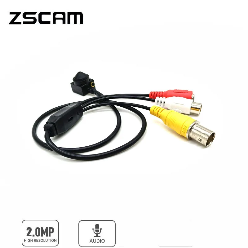 zscam mini 2mp 1080p cmos2053 19201080 cctv ahd tvi cvicvbs em camera de seguranca com fio de vigilancia video colorido de audio cam 01