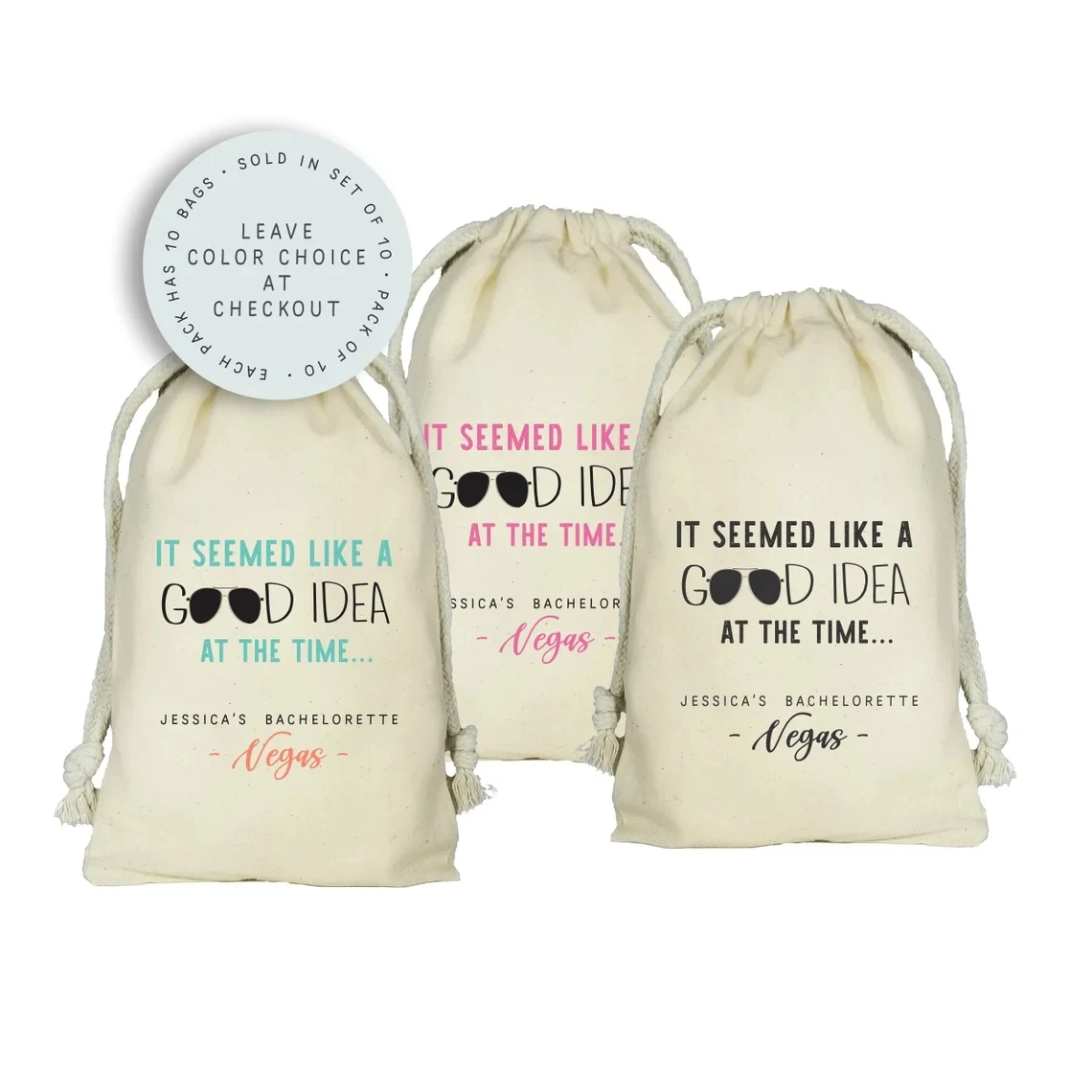 20PCS Bachelorette Party Favor Bags, It Seemed Like a Good Idea, Personalized Favor Bags, Regret Nothing Favor Bag, Survival Kit