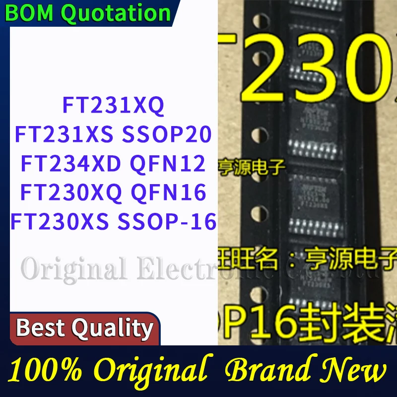 10pcs/lot FT231XQ FT231XS SSOP20 FT234XD QFN12 FT230XQ QFN16 FT230XS SSOP-16  plastic casing Original  In stock High quality