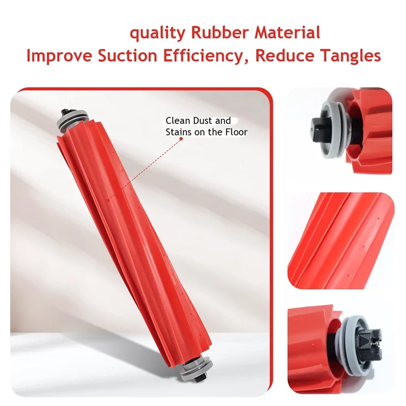 

AT28-Replacement Part For Roborock QV 35A / QV 35S / QR 798 / QR 598 Robot Vacuum Cleaner Accessories, Main Brush, Mop Cloth