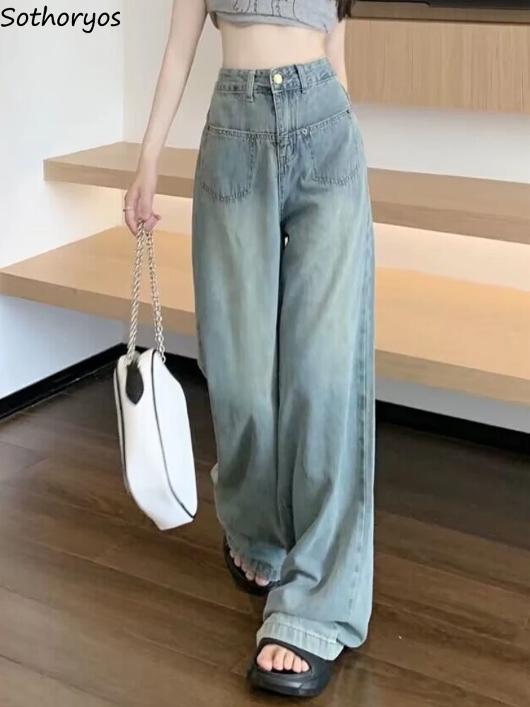 

Jeans Women Solid Pockets Special Charming All-match Spring Korean Style Vintage New Simple Ladies Seductive Prevalent Designed