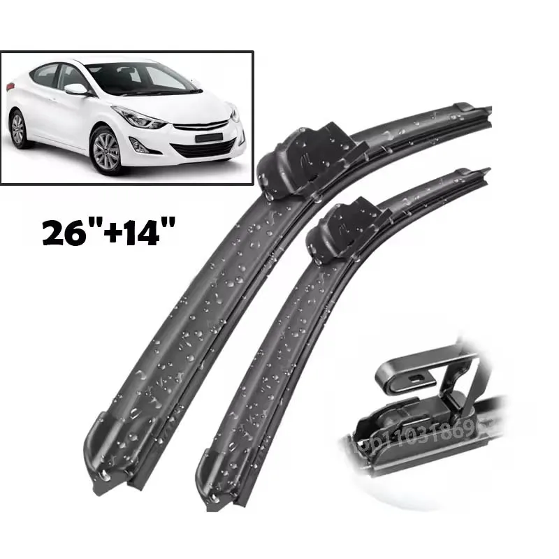 

Wiper LHD Front Wiper Blades For Hyundai i30 GD 2013 - 2017 Windshield Windscreen Clean Window Car Rain Brushes 26"+14"