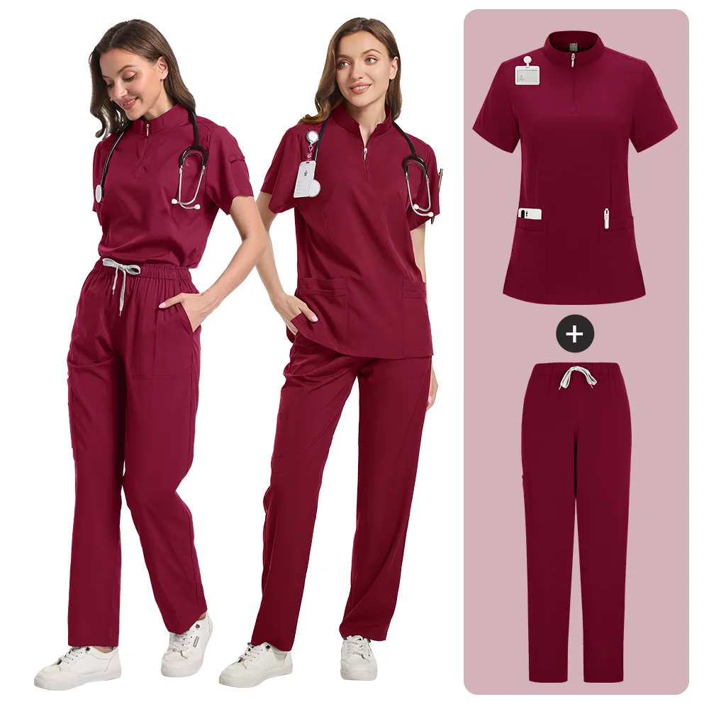 

Новые одинаковые наборы медицинских скрабов, униформа, хирургические скрабы, спецодежда, пижамы, блузка, брюки, аксессуары для медсестры, женщин и мужчин, большие размеры