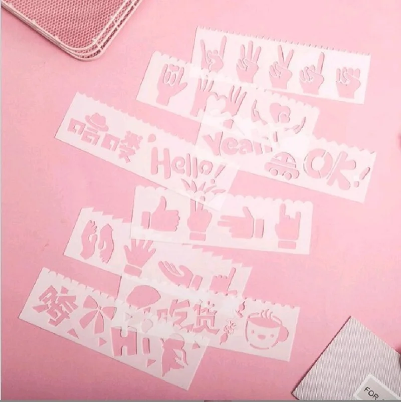 8Pcs/Set DIY Craft Hollow Layering Stencil for Wall Painting Scrapbooking Stamping Album Decorative Embossing Flowers Template