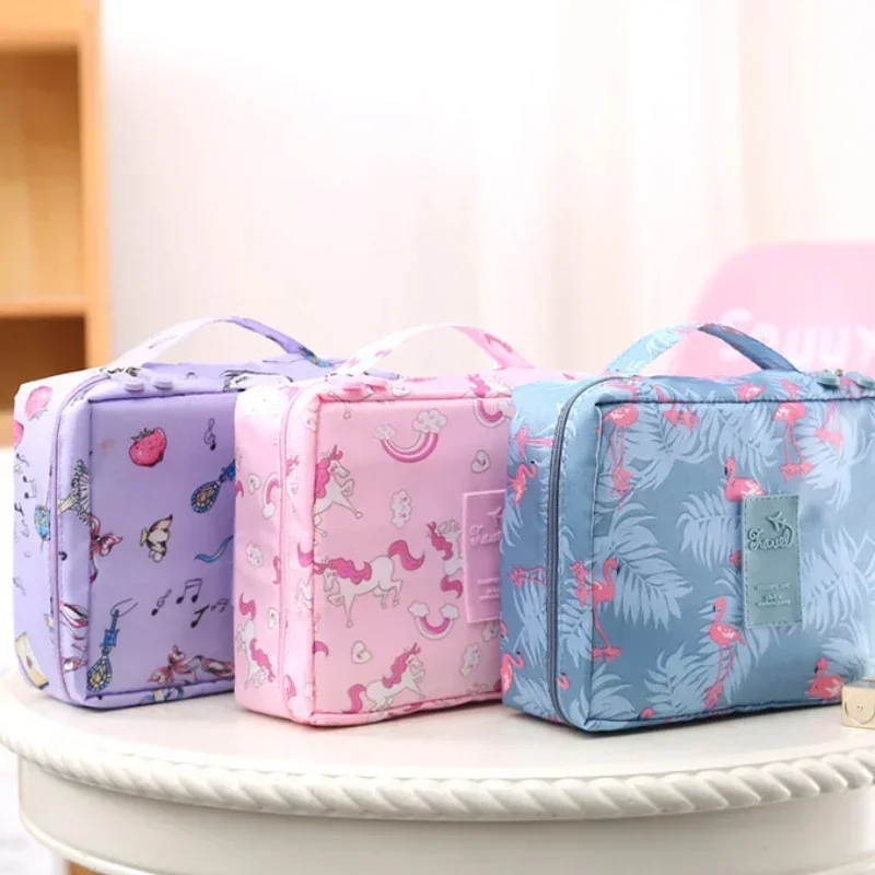 New Portable Cosmetic Storage Bag Makeup Pouch Large-capacity Multi-compartment Travel Wash Bag Toilet Bag Bathroom Organizers