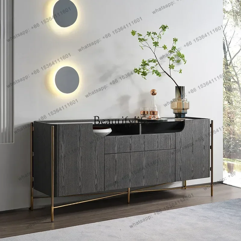 

Italian Simple Post-Modern Light Luxury Box Tea Cabinet American Home Storage Cabinet