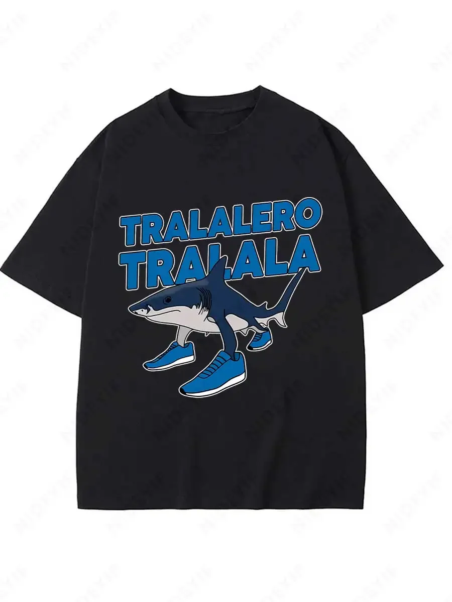 Tralalero Tralala Funny Shark Meme T-shirt Gifts Women's Fashion Gothic Vintage T-shirts Casual T Shirt image 3