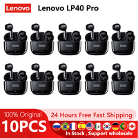 10pcs Lenovo LP40 Pro 100% Original lp40pro TWS Earphones Wireless Bluetooth 5.3 Sport Noise Reduction Headphones Touch Control