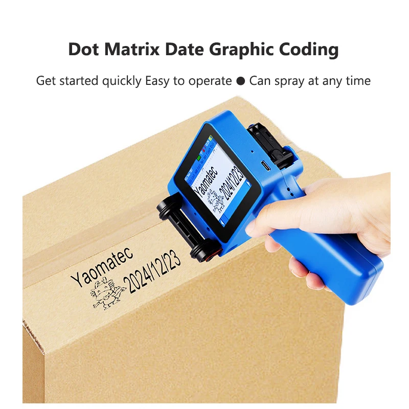 12.7mm Effective Date Number Batch Number Image Barcode QR Code Handheld Inkjet Printer