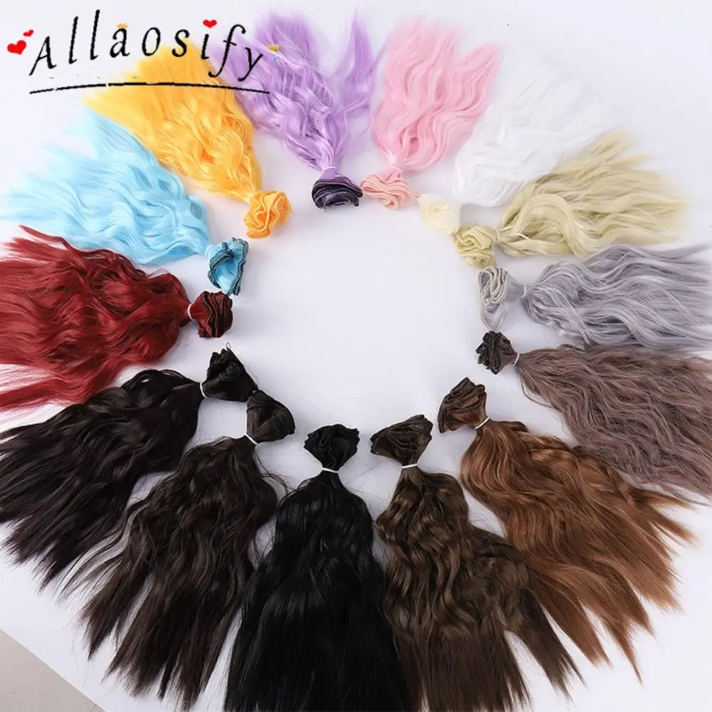 

1/3 1/4 1/6 Bjd Wig Hair For Dolls Girls Accessories Child Kids Toy 25*100CM Doll Wigs DIY Heat Resistant Fiber Free Shipping