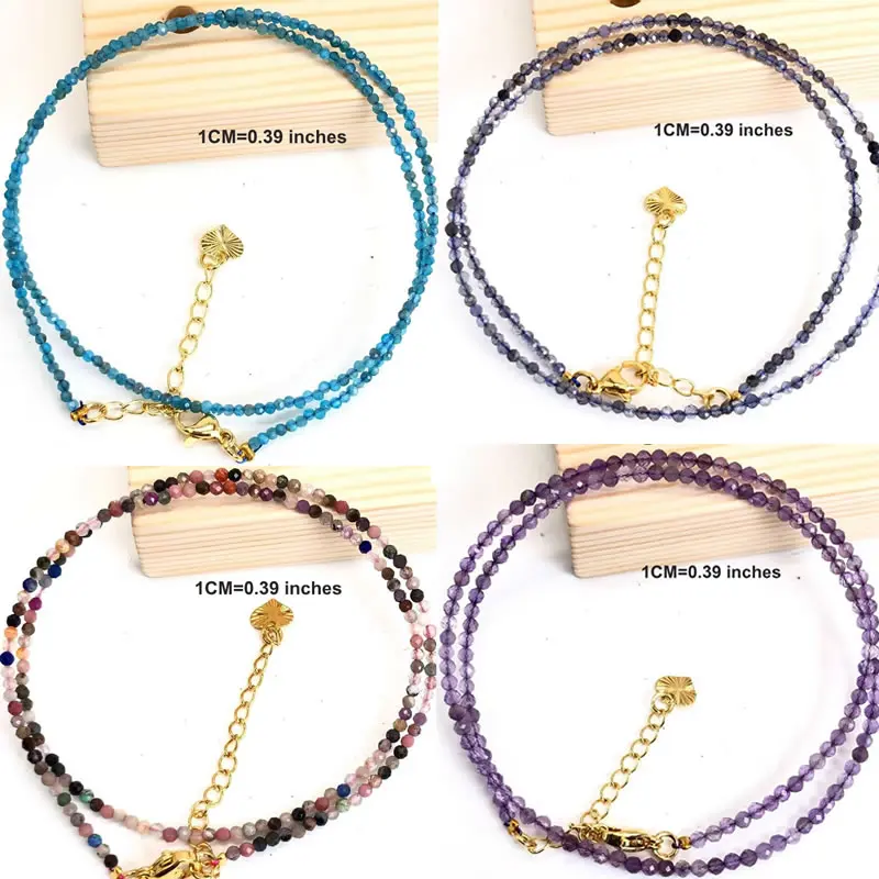 2-3MM Mini Crystal Agate garnet Bangle /Bracelet necklace On Hand for Women with Accessories Jewelry Party /Wedding Luxury Gift