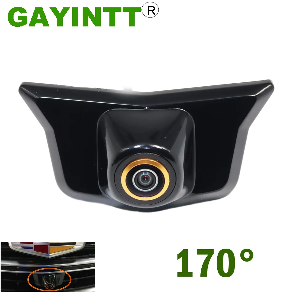 

GAYINTT 170° 720P Night Vision Car Front View Camera For Cadillac XT5 2016 2017 2018 2019 2020 Fisheye Lens HD Camera