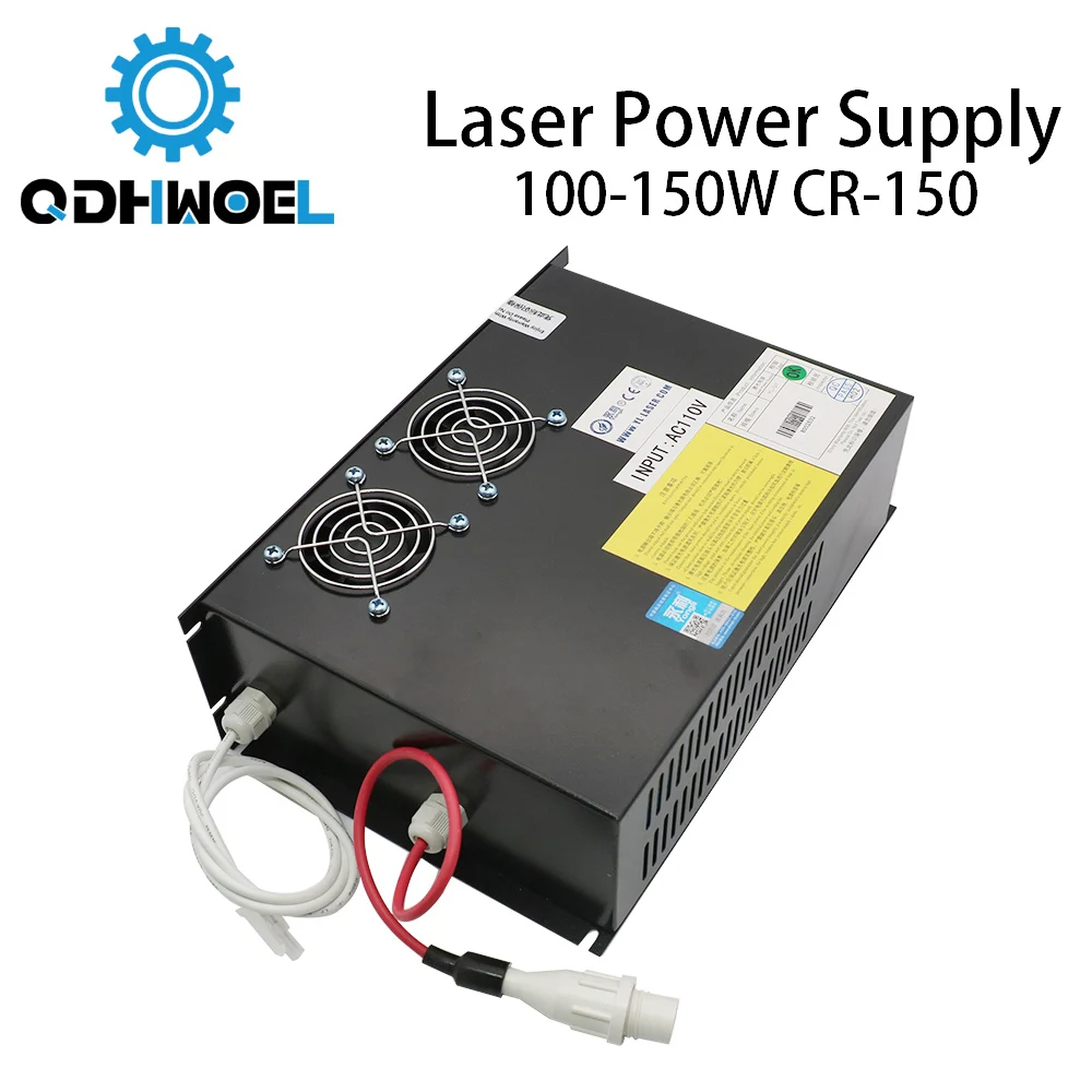 QDHWOEL  Yongli Laser Power Supply 100-150W  for CO2 Laser Tube CR-U150 U Series CO2 Laser Engraving Cutting Machine