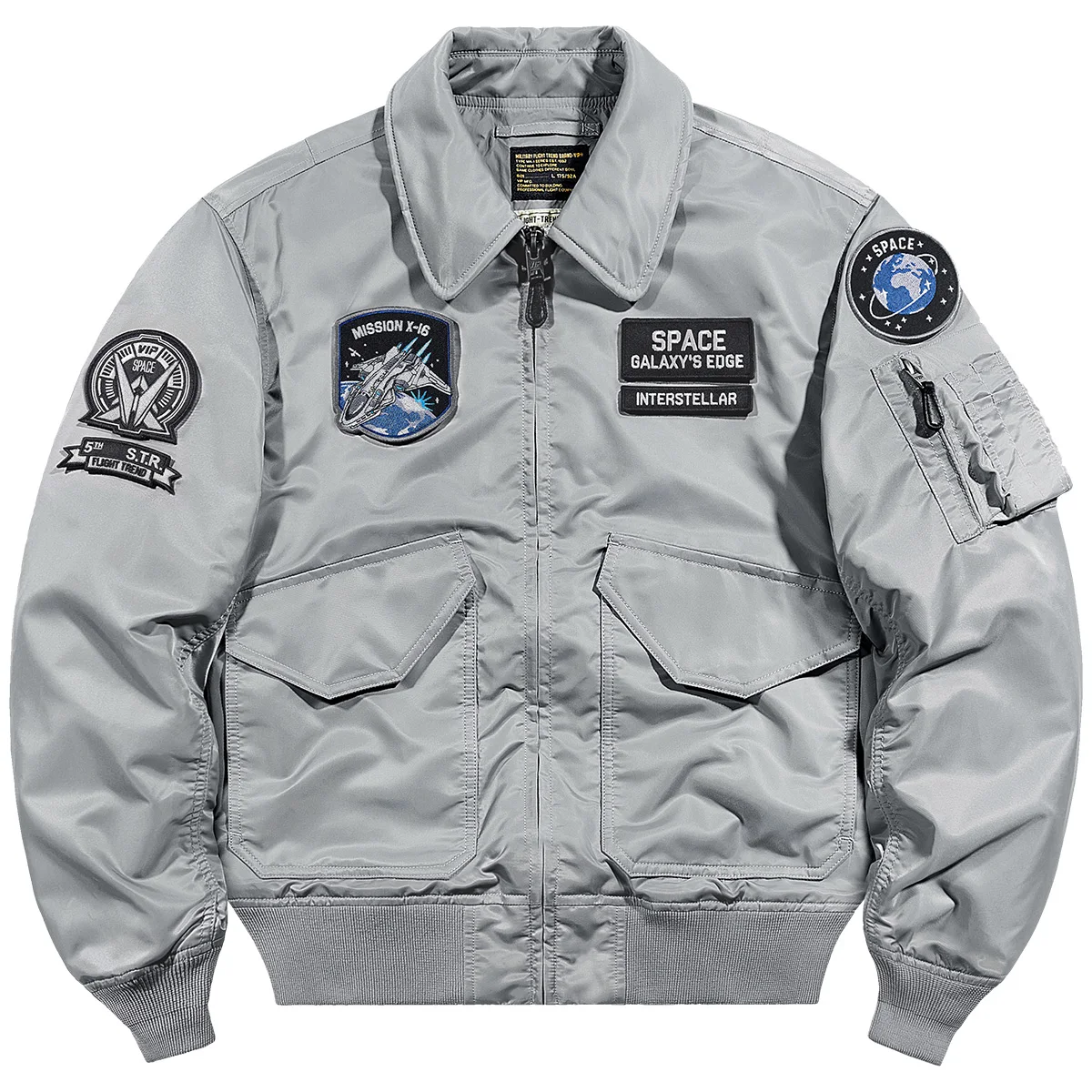 

VIP Pilot Jaet Men's Astronaut Space Suit American Baseball Loose Stitching Spring Autumn Faionable Collar Zipper Long Sl...