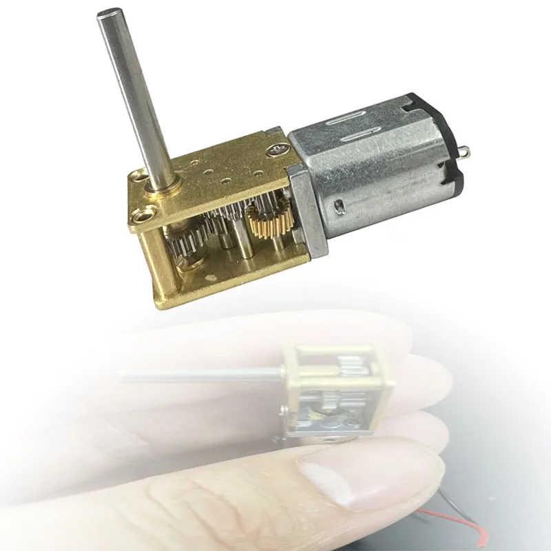 12V (down to 6V 3V) Mini Gear Motor 1218GE-N20 with Micro Worm Gear Reducer, Ideal for Electronic Devices.