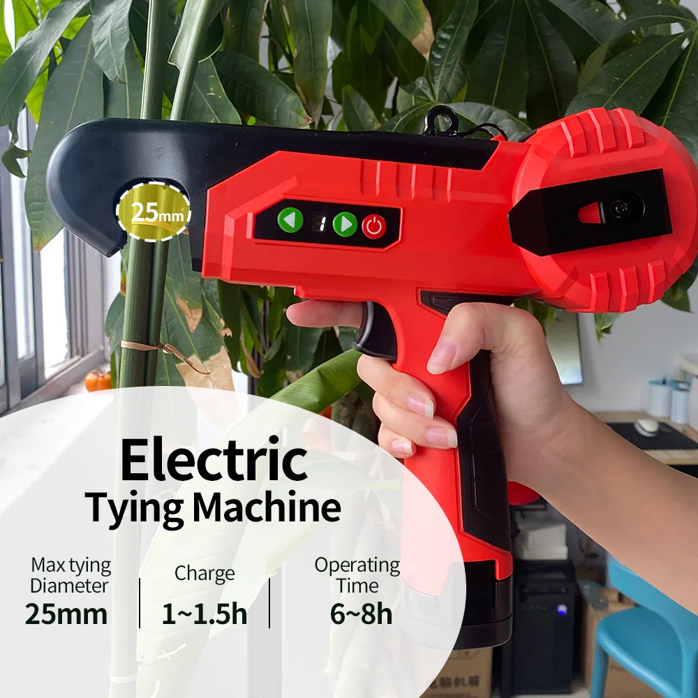 

Electric Plant Tying Machine Tapener Gun Vegetables Vine Binding Machines Plant Stem Strapping Tool for Grape Branches Tomatoes