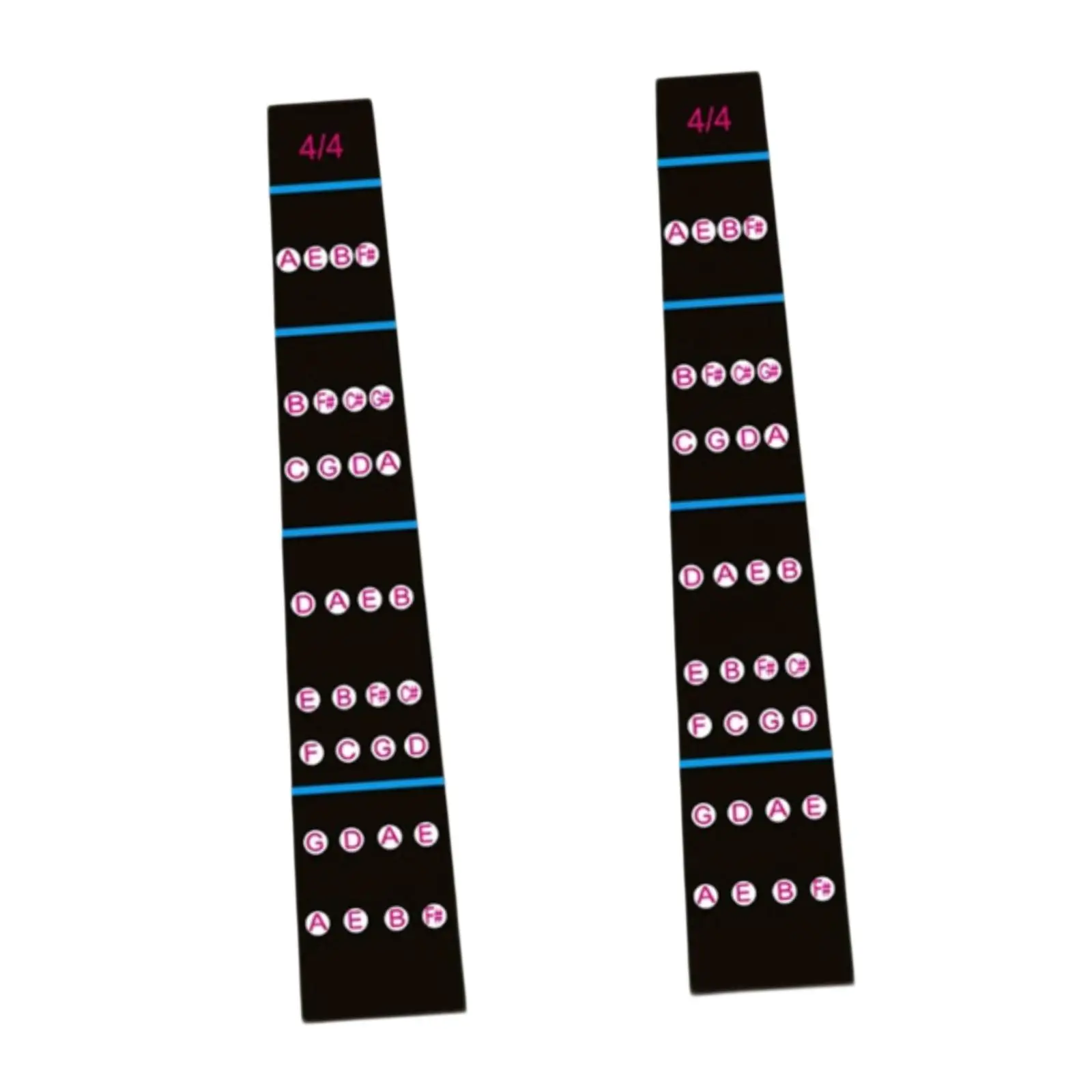 2Pcs Finger Guide Stickers Reusable Fingering Charts Decal Note Labels Fingerboard Markers Fretboard Note Stickers for Beginner