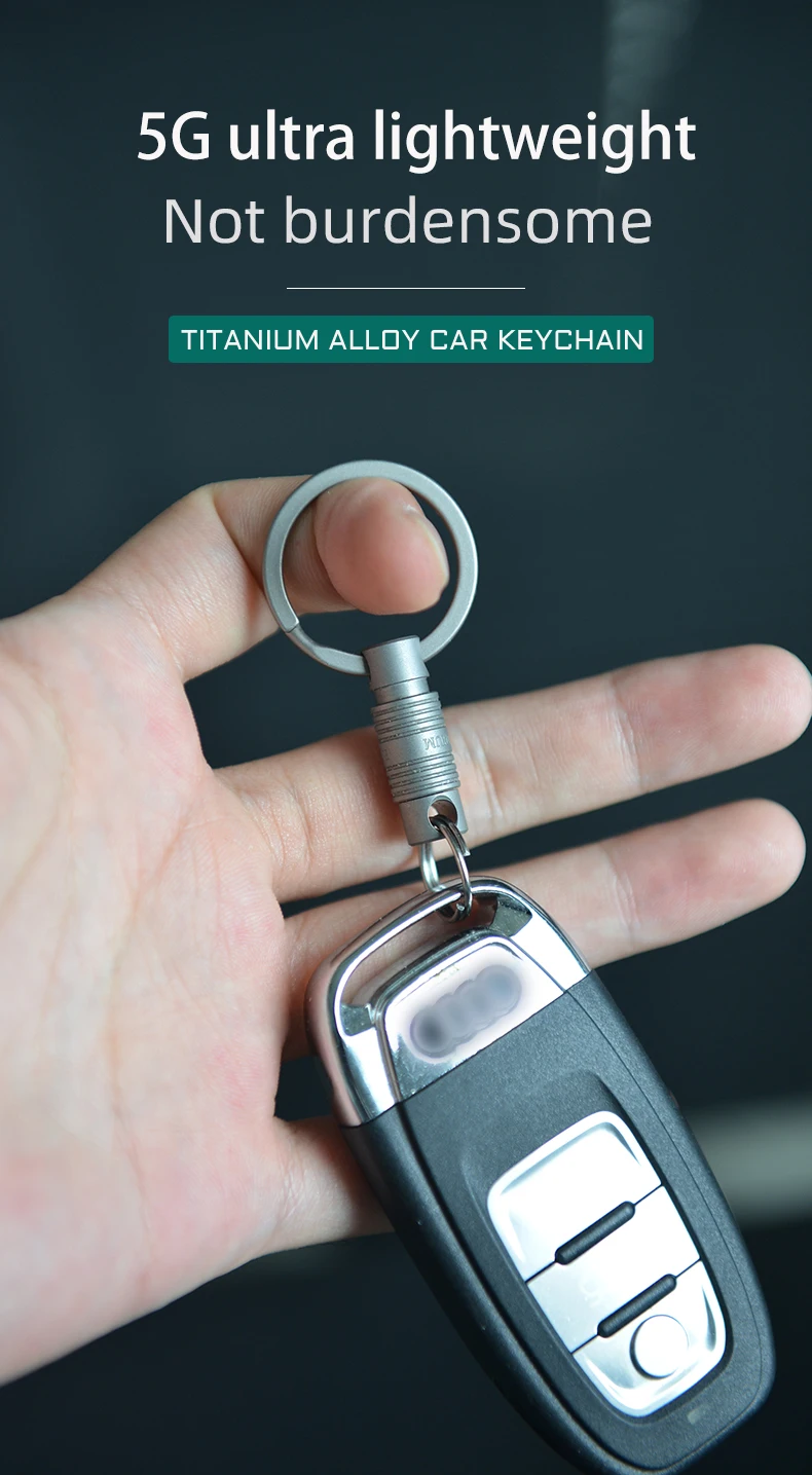 Imagem -04 - Mini Titanium Alloy Anel Buckle Keychain Rotação de 360 ° Cinto Buckle Spring Lock Keyring Ferramenta ao ar Livre Edc Unboxing Ferramenta