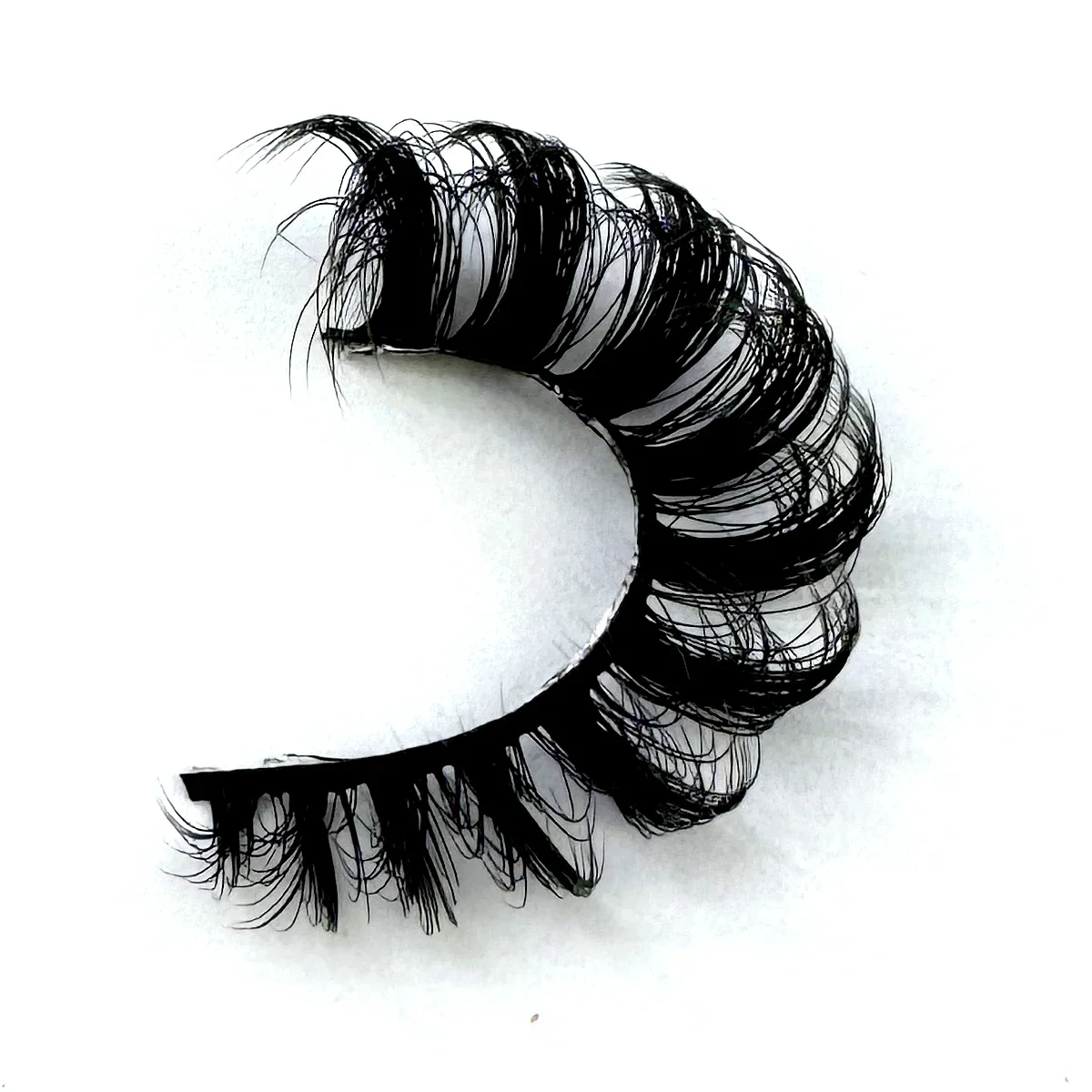 HBZGTLAD 3D Natural Cat Eye Fluffy False Eyelash D Curly Soft Cross Style 5 Pair Comic False Eyelash Velvet Natural Extended Fal