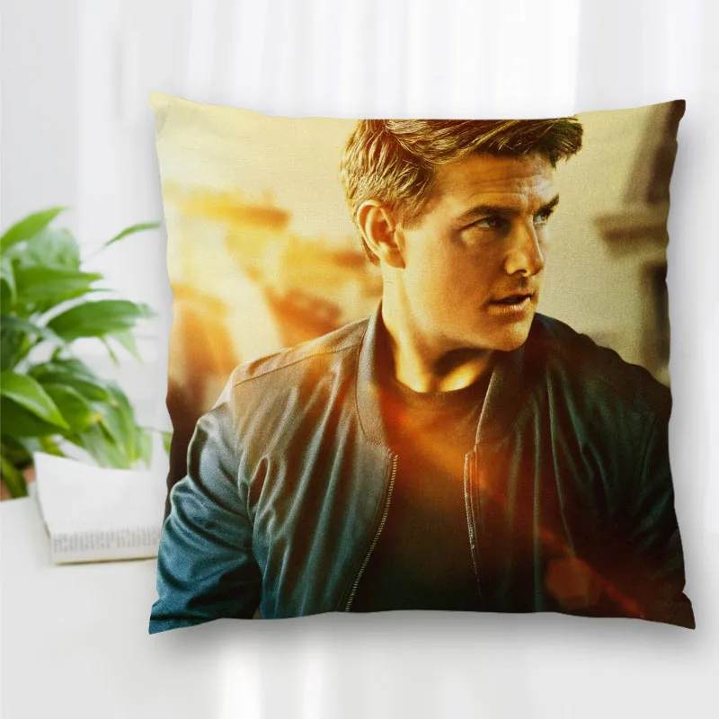 Funda de almohada de Tom Cruise, personalizada, con cremallera, para dormitorio, hogar, oficina, sofá