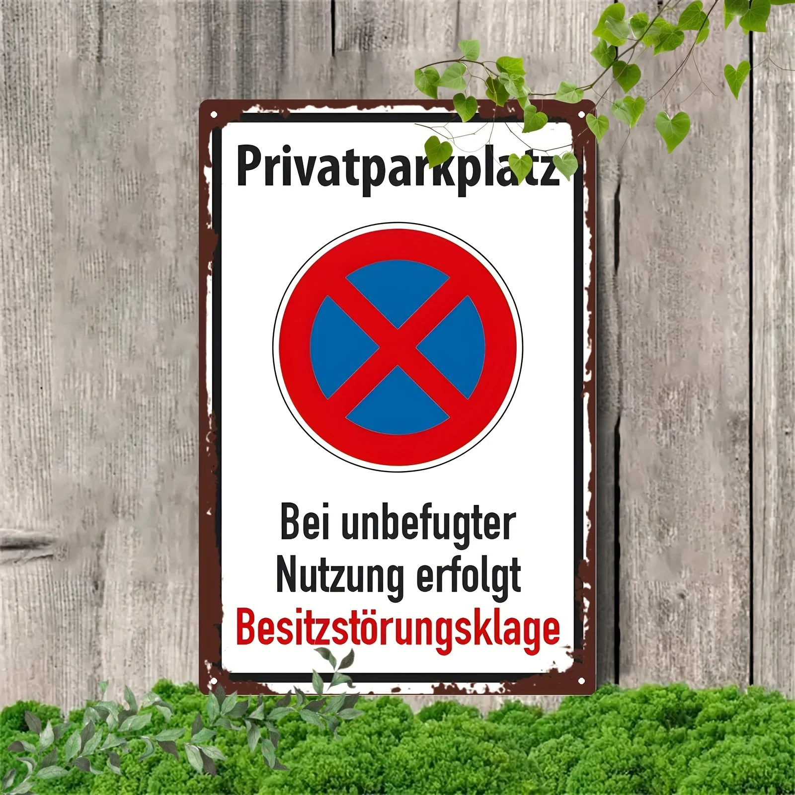 []  metal iron sign, private parking space prohibited sign, decorative tin plate, fun warning, suitable for garage, parking lo