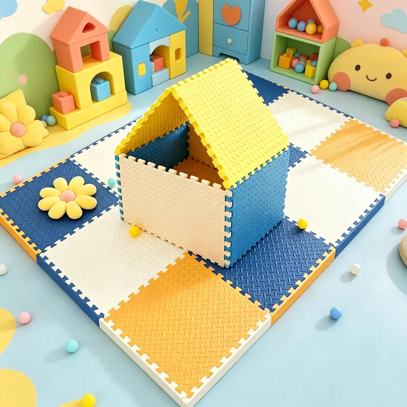 Thickened Baby Crawling Mat Non-Slip Interlocking Foam Mats Portable Puzzle Play Mat for Toddlers Safe Activity Gym Floor Mat