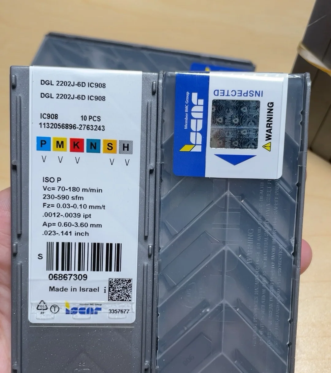

Hard alloy cutting blades DGL2202J-6D IC908