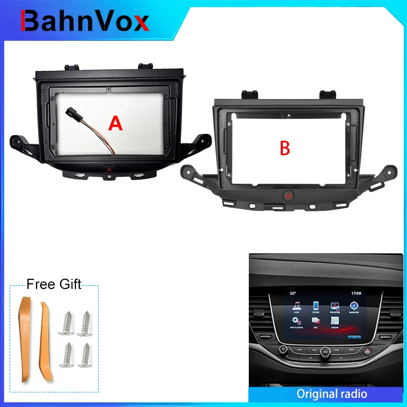 9 inch Android Car Radio frame for Opel Astra K 2015 - 2019 2din Stereo GPS Fascia bezel Panel Adapter wire harness