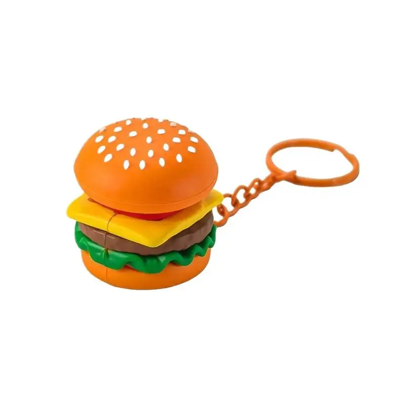 Mini Gourmet Keychain Decompression Fidget Anxiety Relief Toy Cute Burger Sushi Avocado Durian Pendant Bag Backpack Decor view 6