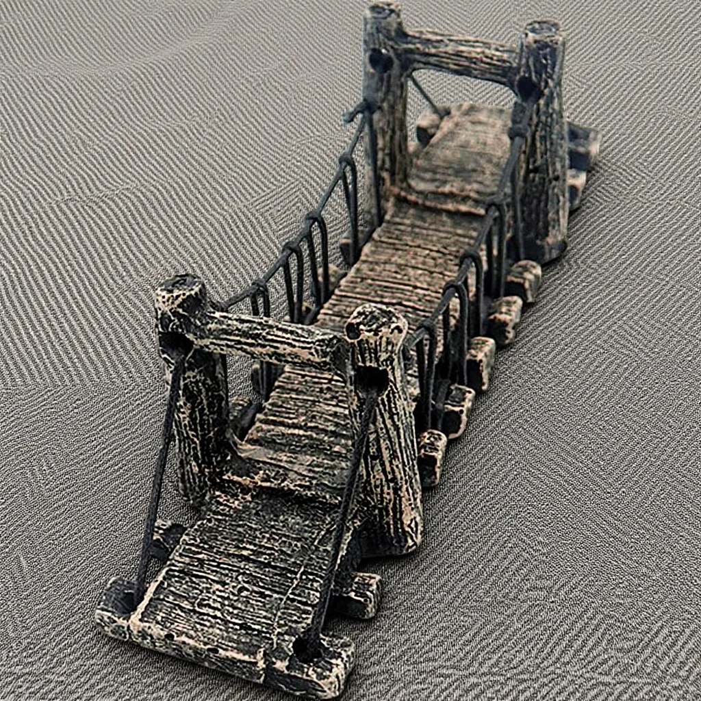 

Fish Tank Decor Bridge Resin Aquarium Decoration Underwater Landscape For Fish Hide Durable Non-Fading Submersible Pet