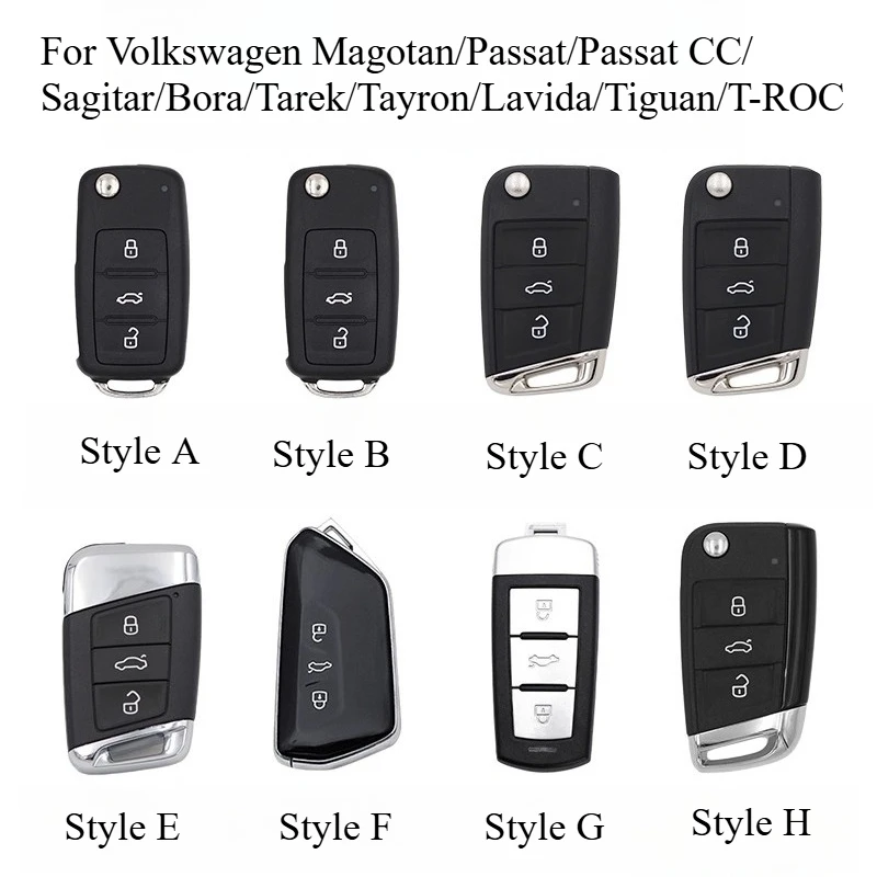 For Volkswagen Magotan/Passat/Passat CC/Sagitar/Bora/Tarek/Tayron/Lavida/Tiguan/T-ROC Key Cover Body Kits Car Accessories