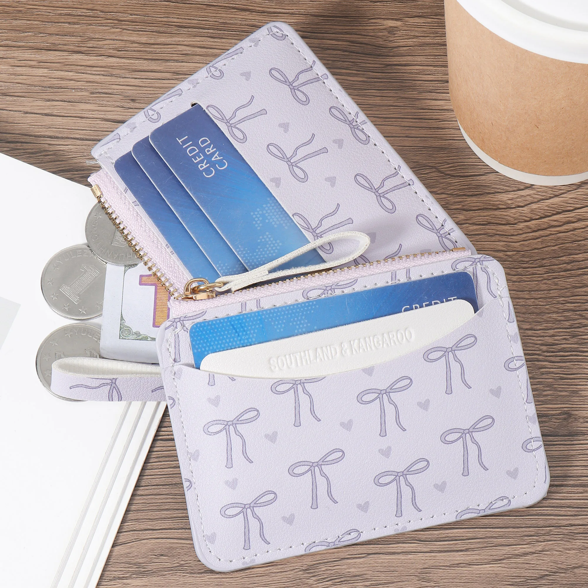 ที่ใส่บัตรเครดิตแฟชั่นมินิ, กระเป๋าใส่เหรียญบางเฉียบ, กระเป๋าสตางค์คลัทช์ลําลองสตรีและเคส