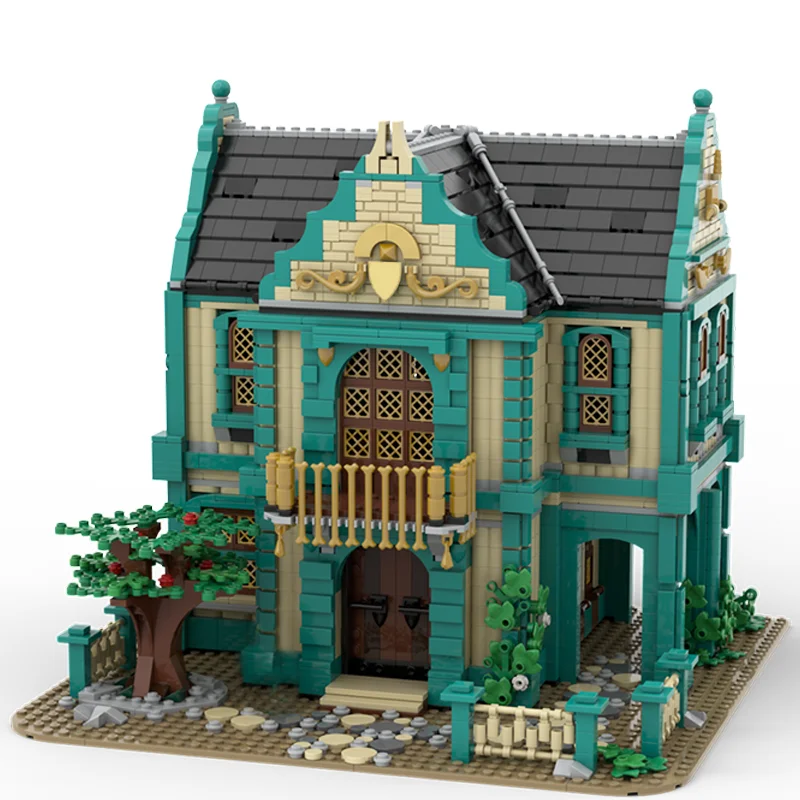 3221pcs Moc ยุคกลาง Colonial Bath House Modular รุ่นอาคารอิฐ DIY ชุดประกอบบล็อกของเล่นเด็กคริสต์มาสของขวัญ