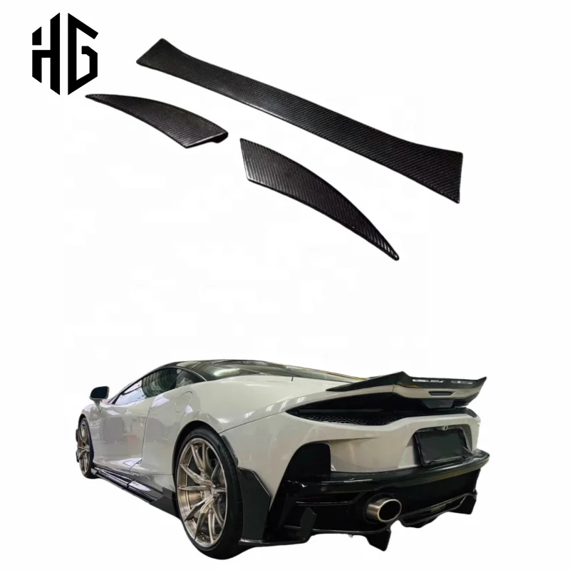 

N Style Carbon Fiber Rear Spoiler Tail Wing Bumper Lip Body Kit For Mclaren GT Upgrade to Novitec Style Trunk Ducktail Spoilers