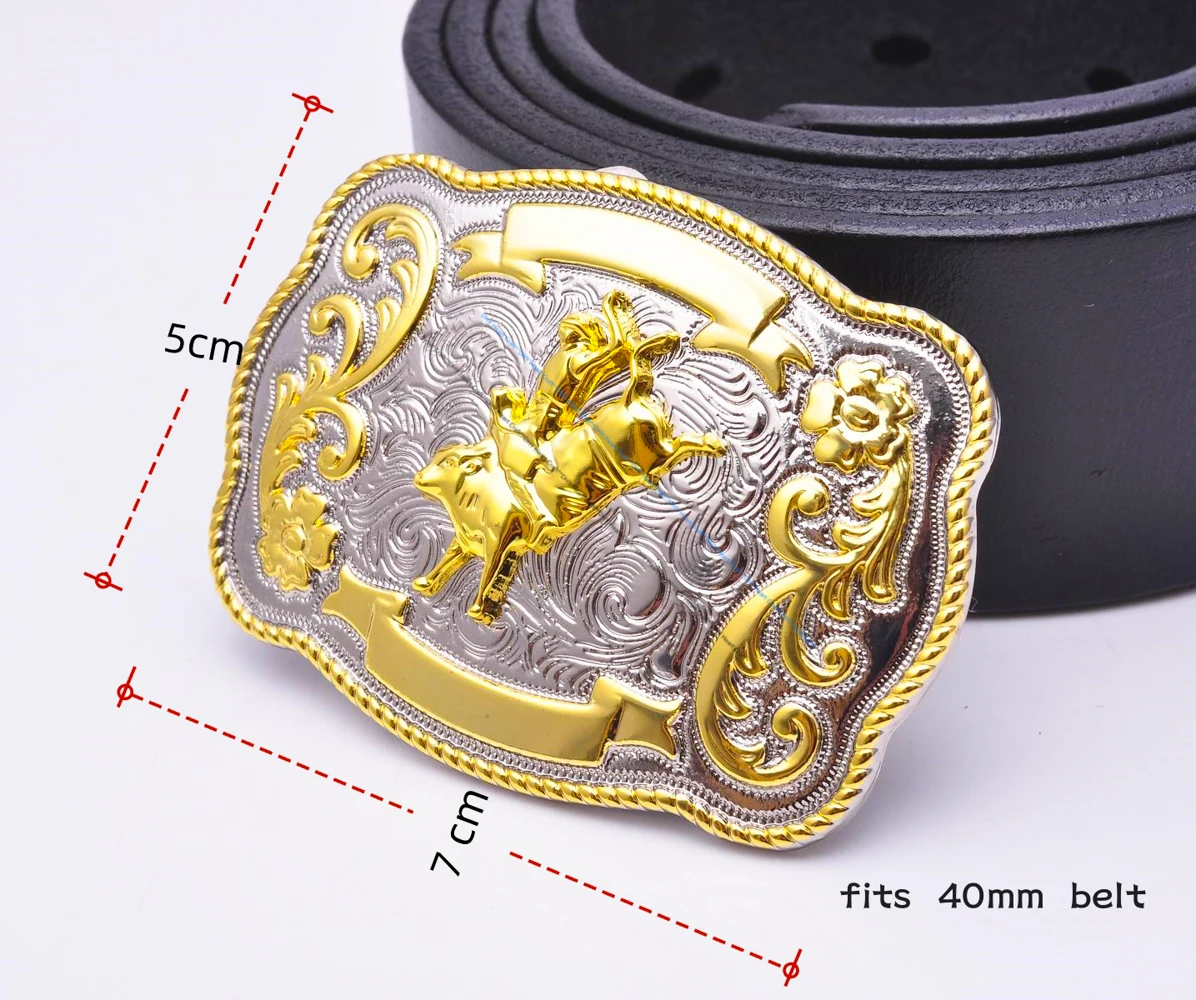 69*50MM Inner 40MM ROCK BULL RIDE RODEO RODEO COWBOY TEXAS WESTERN SHINE BELT BUCKLE