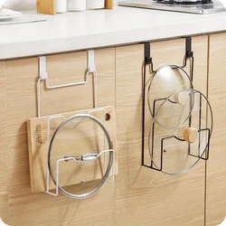 Pendurado Pot Lid Rack, Suporte De Armazenamento Para Armário, Porta Tábua De Corte, Organizador De Cozinha, Pan Cover, Cabide De Toalha, Suporte