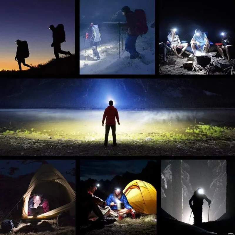 Rechargeable COB LED USB Headlamp Strong Magnetic Powerful Headlight Super Bright Waterproof Head Torch For Outdoor Fishing