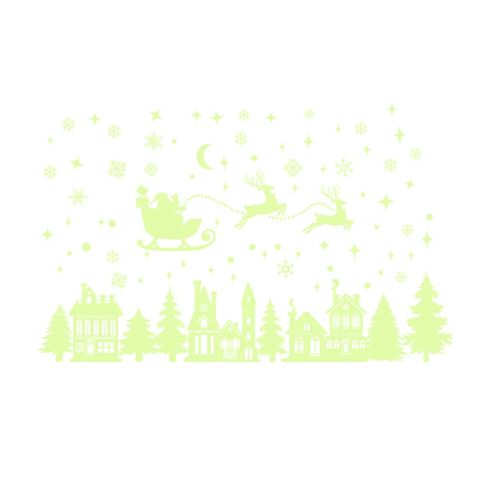 Festive Wall Decorations Luminous Christmas Wall Stickers Easy Application Holiday Decorations Customizable Designs