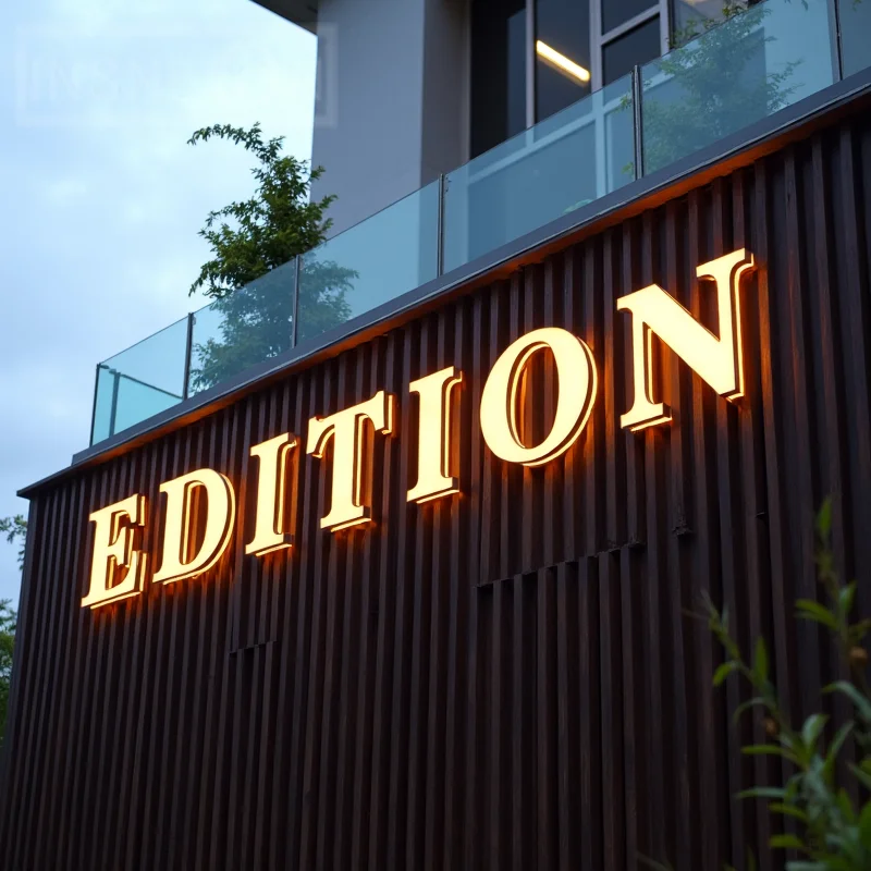 Custom 3D Metal LED Frontlit Letters Sign For Outdoor Business Storefront Waterproof Illuminated Light Up Advertising Signage