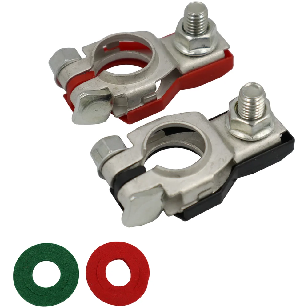 Heavy Duty Pure Copper Battery Terminal Clamps for Cars Trucks RVs and Marine Use with Safety Power Protection
