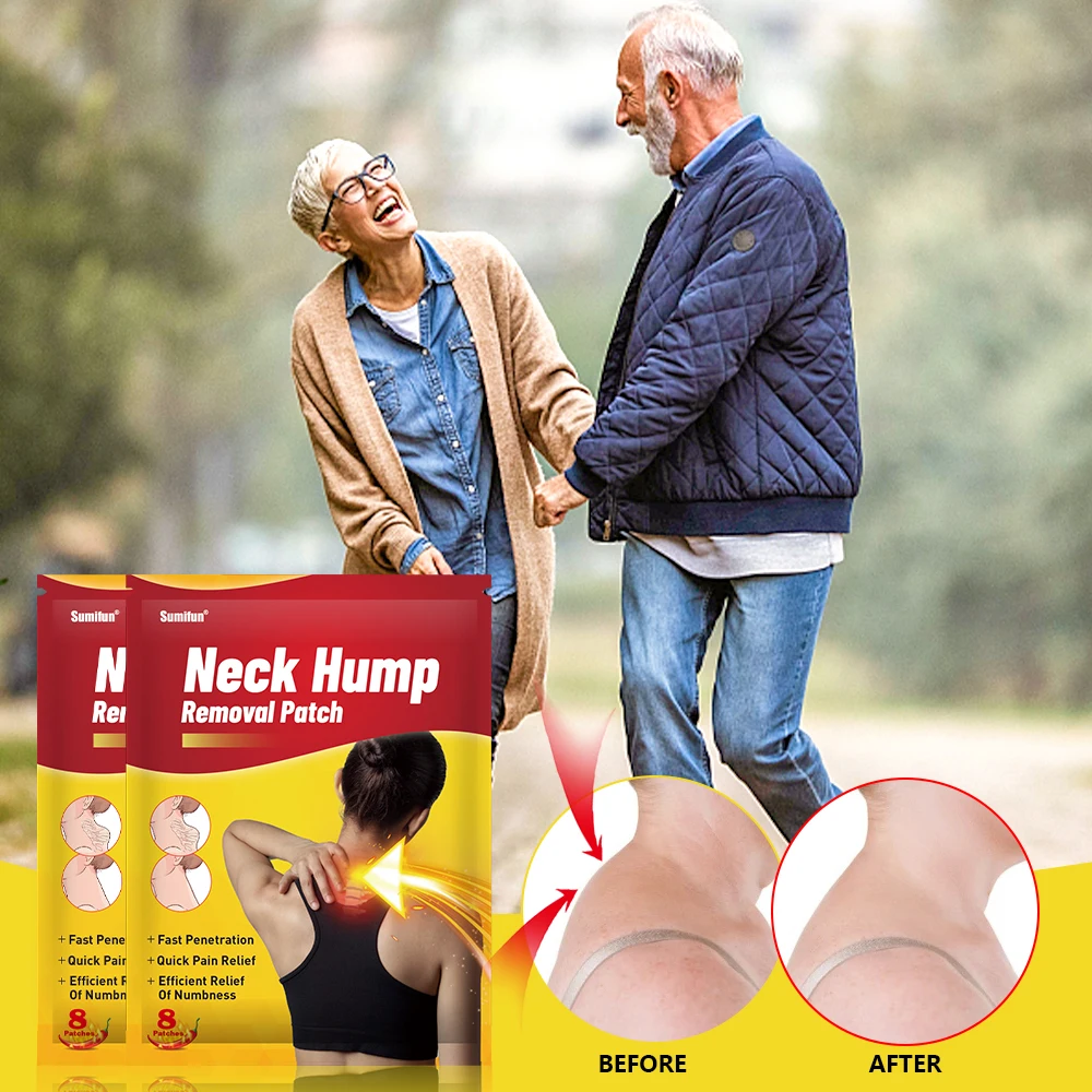 Sumifun Neck Hump Removal Plaster Dowager Hump Neck Drain Patch Medical Posture Corrector Massage Muscle Relax Chinese Medicine