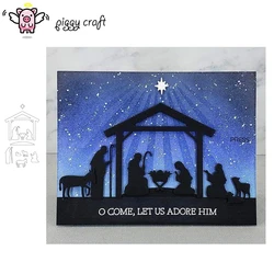 Piggy Craft metal cutting dies cut die mold Nativity Silhouette Scrapbook paper craft knife mould blade punch stencils dies