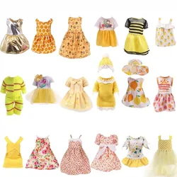 25 Styles Yellow Skirt Doll Clothes For 43 Cm Baby Doll & 18 inch American Doll Girl's Dress,Our Generation Accessories Toys