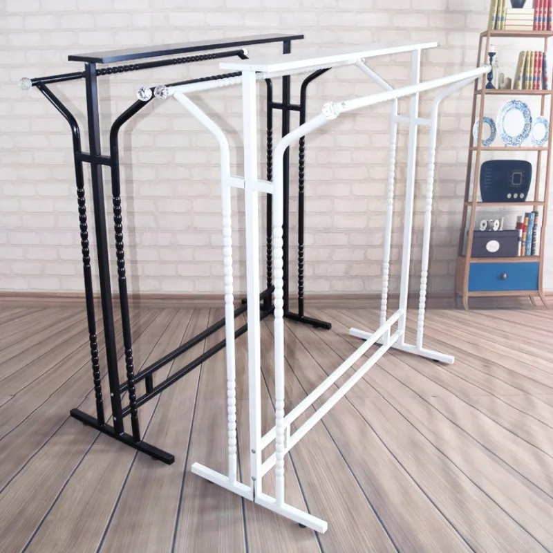 Clothing store hanger display rack Floor-to-ceiling double-row middle island rack Women's clothing store
